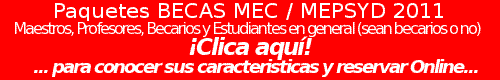 Cursos de ingles en Inglaterra, Londres, Escocia, Gales - BECAS MEC 2008 Paquetes de Curso de Ingles + Alojamiento especialmente preparados por nuestras academias asociadas para las Becas MEC 2008